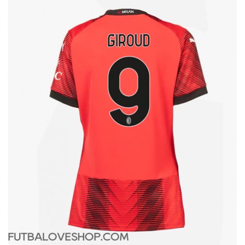Dres AC Milan Olivier Giroud #9 Domáci pre Ženy 2023-24 Krátky Rukáv
